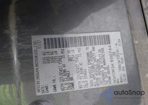 2017 Nissan Rogue Sv from USA, damaged, VIN 5N1AT2MT1HC800744